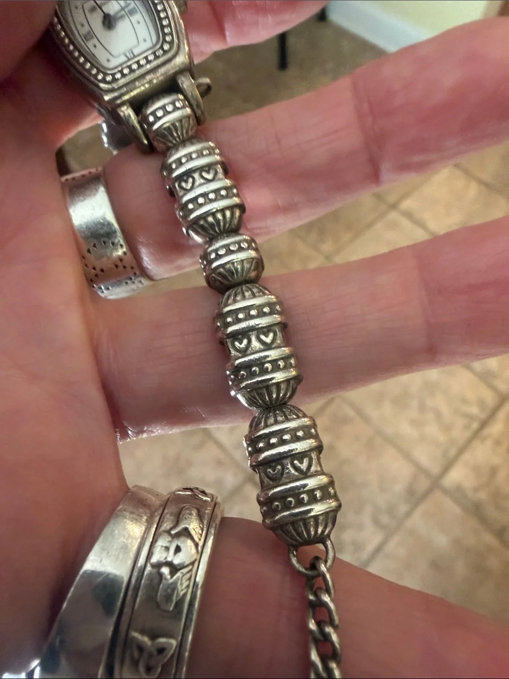 Brighton silver Beaded Women's Watch Bracelet